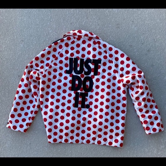 Nike Red and White Polka Dot Blazer